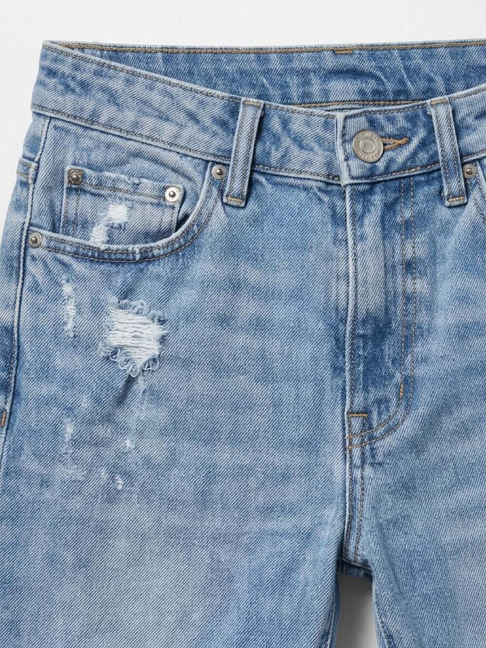Old Navy High Rise Ripped Straight Jeans - Picture 2 of 3